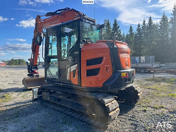 Hitachi ZX95US-7 Gravemaskin m/ Rototilt m/ grip – 2 Skuffer – Pigghamer – 720 Timer. 7 of 30