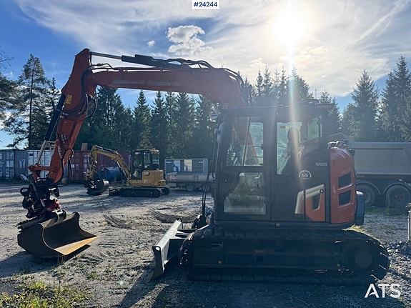 Hitachi ZX95US-7 Gravemaskin m/ Rototilt m/ grip – 2 Skuffer – Pigghamer – 720 Timer. 8 of 30