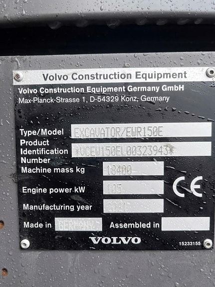 Volvo Ewr150e 15 of 20