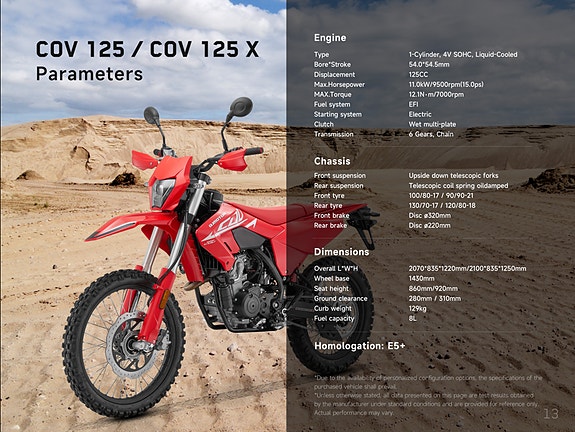 QJ Motor COV 125X Enduro/Dual Sport - NYHET! - 5 år garanti 3 of 9