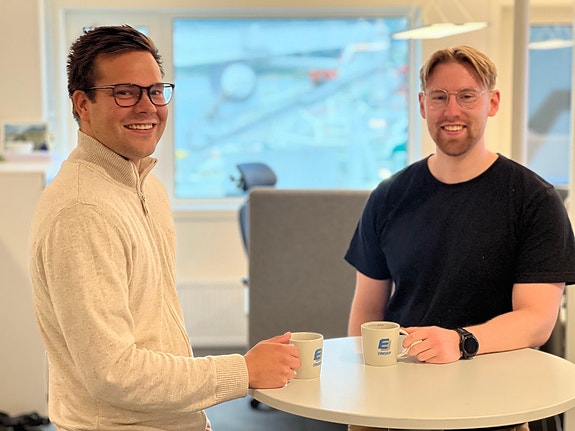Nikolai (CFO) og Christian (Controller) jobber ved Tromsø-kontoret.