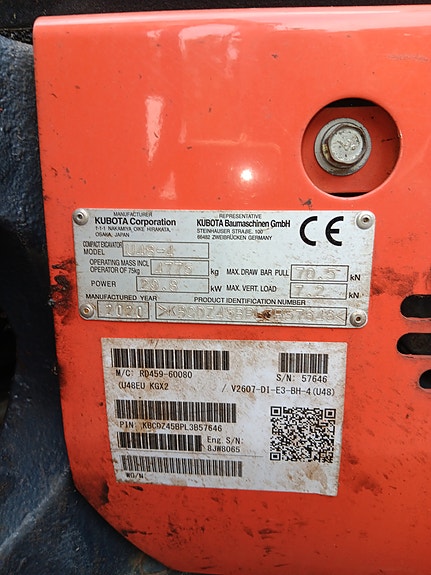 Kubota U48-4 LUX MVA. Fri 25 of 26