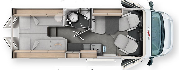 Carthago Malibu Van 640LE Rb Gt Charming 2-roms. Oppgradert VB-fjærer/Koni, Bilstein-dempere/Litium 600ah/Truma Combi D6 E dieslvarmer. 21 of 30