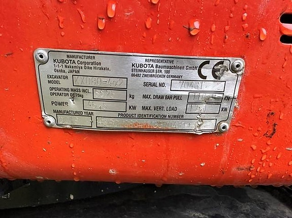 Kubota KX 080-4 6 of 26