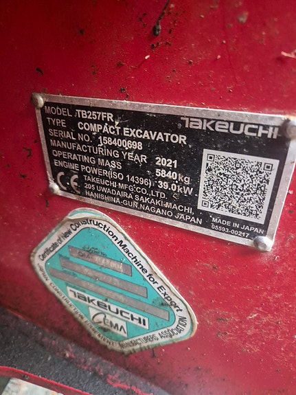 Takeuchi Tb257fr 7 of 7