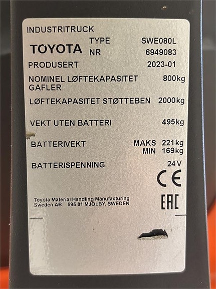 Toyota SWE080L 4 of 4