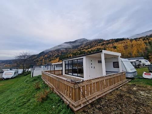 T.E. Caravan Tec Travel King med nytt spikertelt og fast plass på Mageli Camping 2 of 13