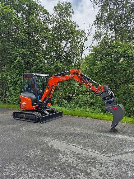 Kubota U27-4 / Demokjørt / Rotortilt / Sentralsmøring 7 of 9