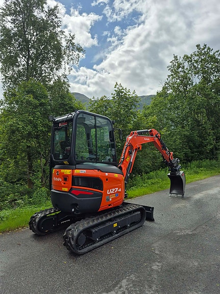 Kubota U27-4 / Demokjørt / Rotortilt / Sentralsmøring 8 of 9