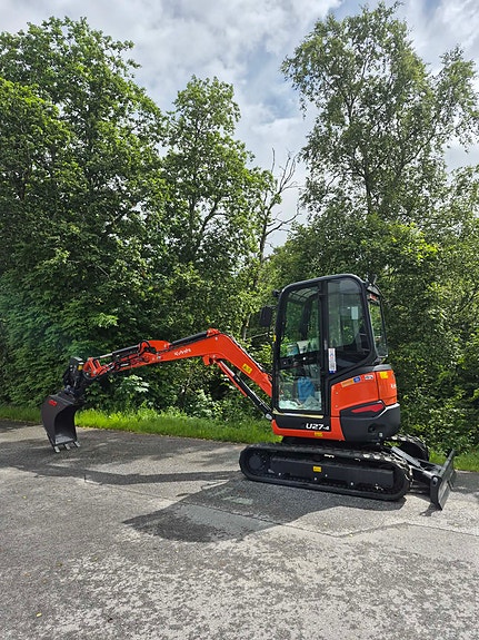 Kubota U27-4 / Demokjørt / Rotortilt / Sentralsmøring 3 of 9