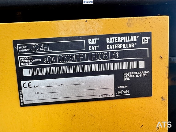 Caterpillar 324EL Beltegraver m/ Rototilt og Pusseskuffe – US byttet for 3500 timer siden! 13 of 30