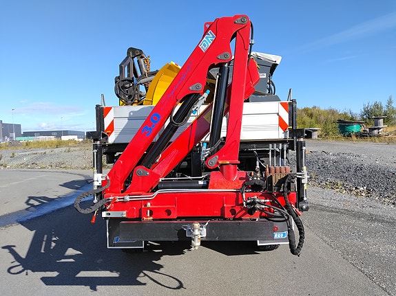Mercedes-Benz Unimog U400 Kran - Sandspreder - Brøyteplog 5 of 30