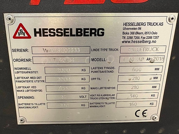 Linde T 20 AP 9 of 9