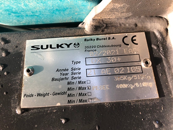 Sulky DX30+ 2022, kr 145 000,-