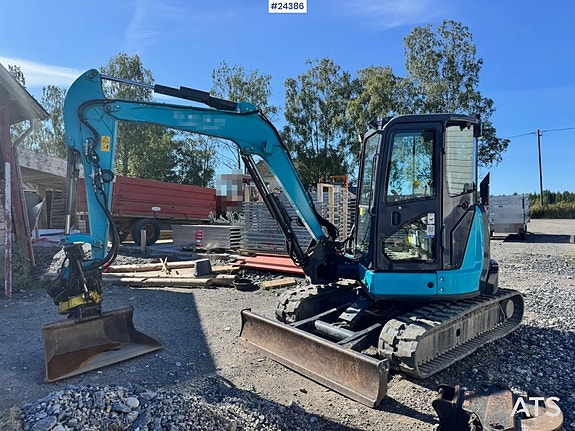 Airman AX55U-6A Minigraver m/ Rototilt, 3 skuffer, Ripper, Pigghammer og Klype. 7 of 28