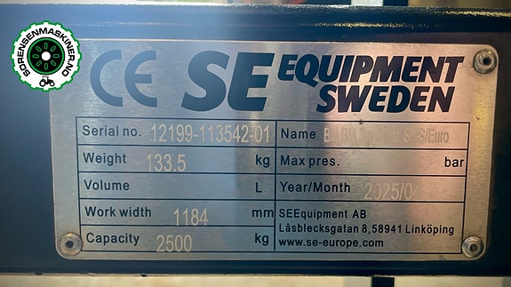Adapter fra Volvo BM feste (maskin) til Trima/SMS og EURO feste 7 of 10