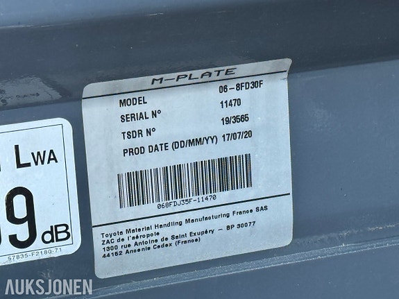 Toyota TONERO 30 06-8FD30F 3T Motvektstruck 4,7M LITE BRUKT 14 of 30