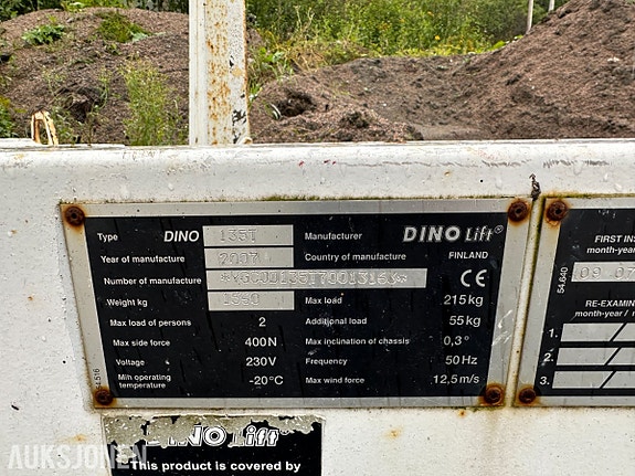 Dino Lift 135T tilhengerlift, ca. 5 200 t 6 of 23