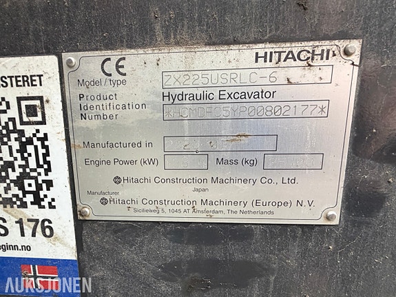 Hitachi ZX225USRLC-6 beltegraver – 7 224 timer – Rototilt R6 – Xsite PRO maskinstyring 30 of 30