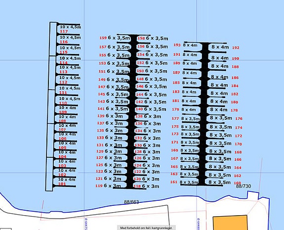 Kaldfjorden Brygge - Flot båtplass  i Kaldfjorden Brygge selges/leies ut (3,5 x 6 meter) plass 154 2 of 2