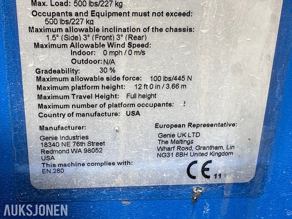 Genie GRC-12 - 5,5m mastelift 14 of 20