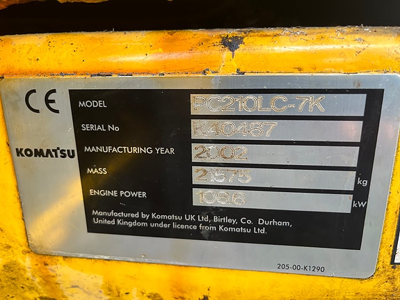 Komatsu PC 210 LC 7 3 of 5