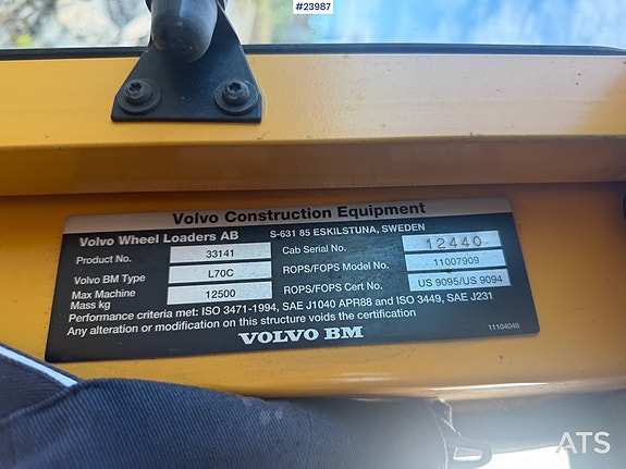 Volvo L70C hjullaster m/ 2 skuffer 25 of 27