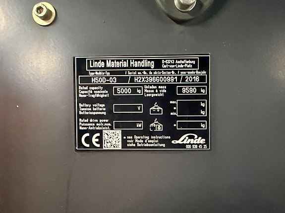 Linde H50D-03 #Kun 2452 timer #Den kraftige Linde modellen 8 of 16