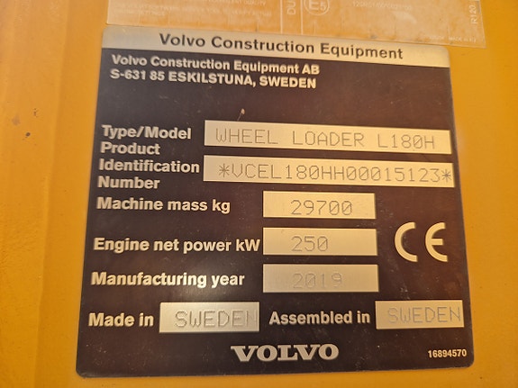 Volvo L180H 12 of 20
