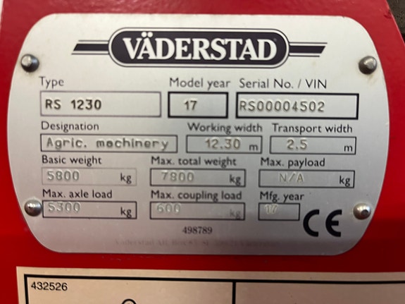 Vederstad Rexius 1230 2 of 10