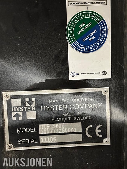 Hyster H20.00F 9 of 9