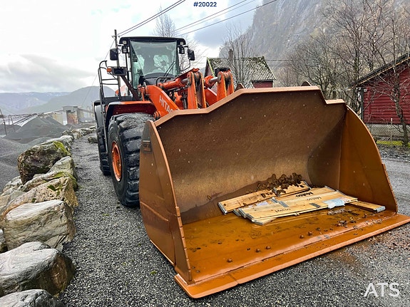 Hitachi zw370-6 hjullaster m / vekt, skriver og skuffe 4 of 30