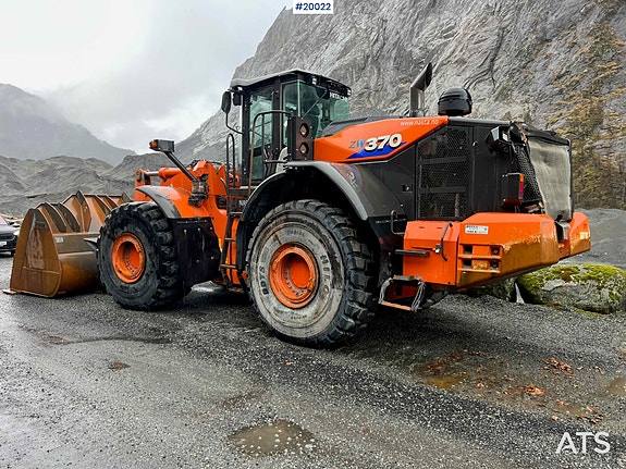 Hitachi zw370-6 hjullaster m / vekt, skriver og skuffe 8 of 30