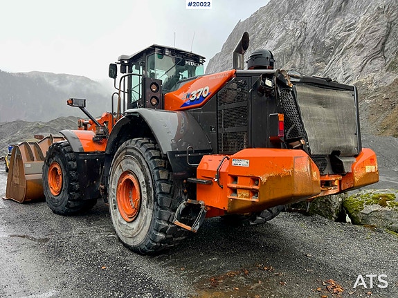 Hitachi zw370-6 hjullaster m / vekt, skriver og skuffe 9 of 30