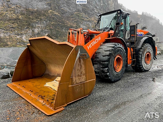 Hitachi zw370-6 hjullaster m / vekt, skriver og skuffe 7 of 30
