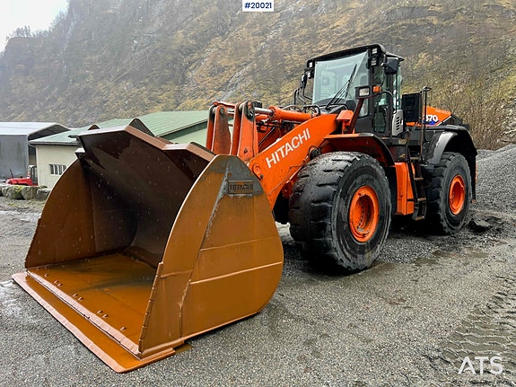 Hitachi zw370-6 Hjullaster m/ vekt, skriver og skuffe 4 of 30