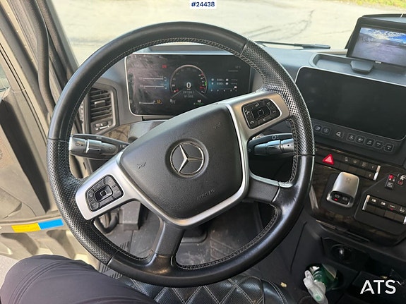 Mercedes-Benz Actros 6x4 tømmerbil m/ Epsilon M12L tømmerkran og 2013 Mjølby 4 akslet tømmervogn 22 of 30
