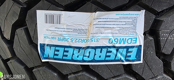 Andre 8 stk. Evergreen EDM60 315/80R22.5 lastebildekk 6 of 7