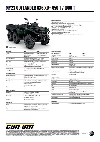 Can-Am Outlander MAX 6X6 1000 XU+ T - Side Wall 23 of 23