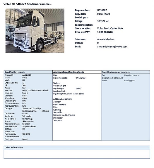 Volvo FH540 20 of 20
