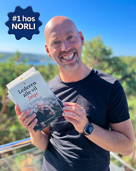 Peter Svenning med boka "Lederen alle vil følge", #1 bestselger hos Norli.