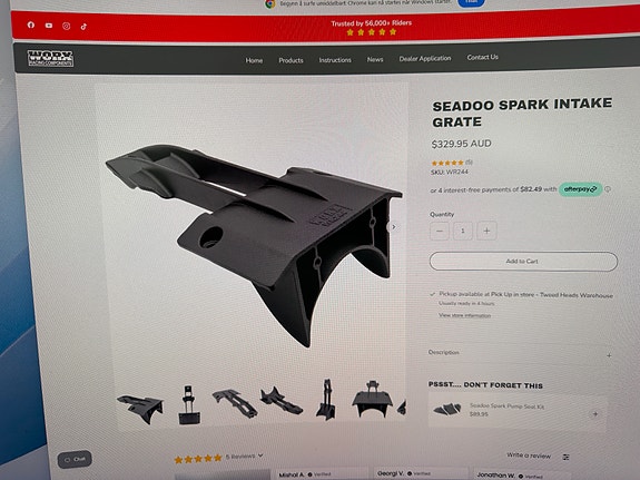 Sea-Doo Spark Trixx 3UP 2020 – CarPlay, stereo, henger + masse utstyr 27 of 30