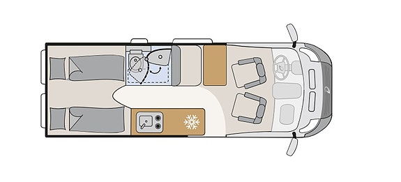 Dethleffs Globetrail 640 ES / Master Class CV ICONIC EDITION GREEN  Langsgående senger, elektrisk p-brems, kompr. kjøleskap, 90 l drivstofftank, isolert gråvannstank ++ 7 of 30