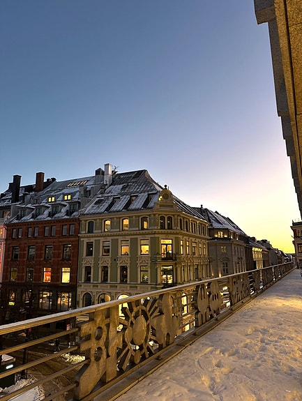 Solnedgang fra Oslo-kontoret