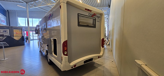 Carthago TOURER C1 I142, 5 seter, romslig 6,8m bobil pga tverrstilt dobbeltseng, 4250 kg gir en del nyttelast og det trengs med så stort lasterom 4 of 30