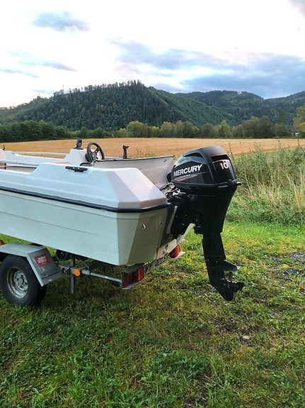 Voksen Terhi landstedsbåt med motor og henger 8 of 8
