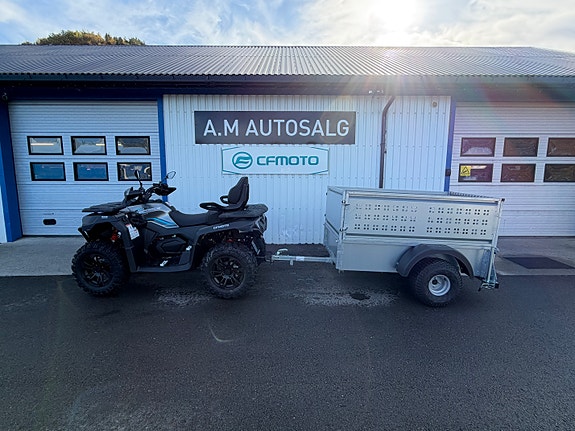 CFMOTO CFORCE 625 TOURING - ABS 95KM/H - Tilbud på atv m henger!  VARMEHOLKER / Multihenger med lem og grind + støttelabber