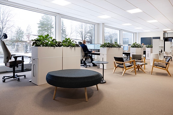 Fra kontoret på Eiksmarka