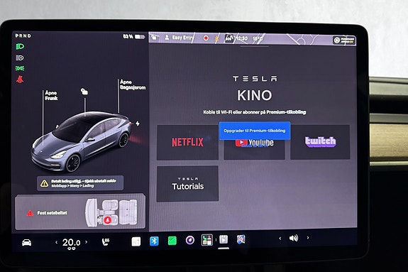 Effektiv infotainment med apper og sanntids bilinformasjon.