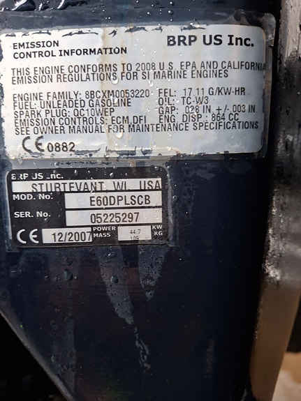 Evinrude 60 E-TEC. Selges som rep objekt 7 of 8